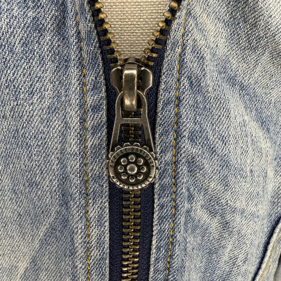 Harley-Davidson Distressed Denim Vest – Size S - Picture 4 of 16